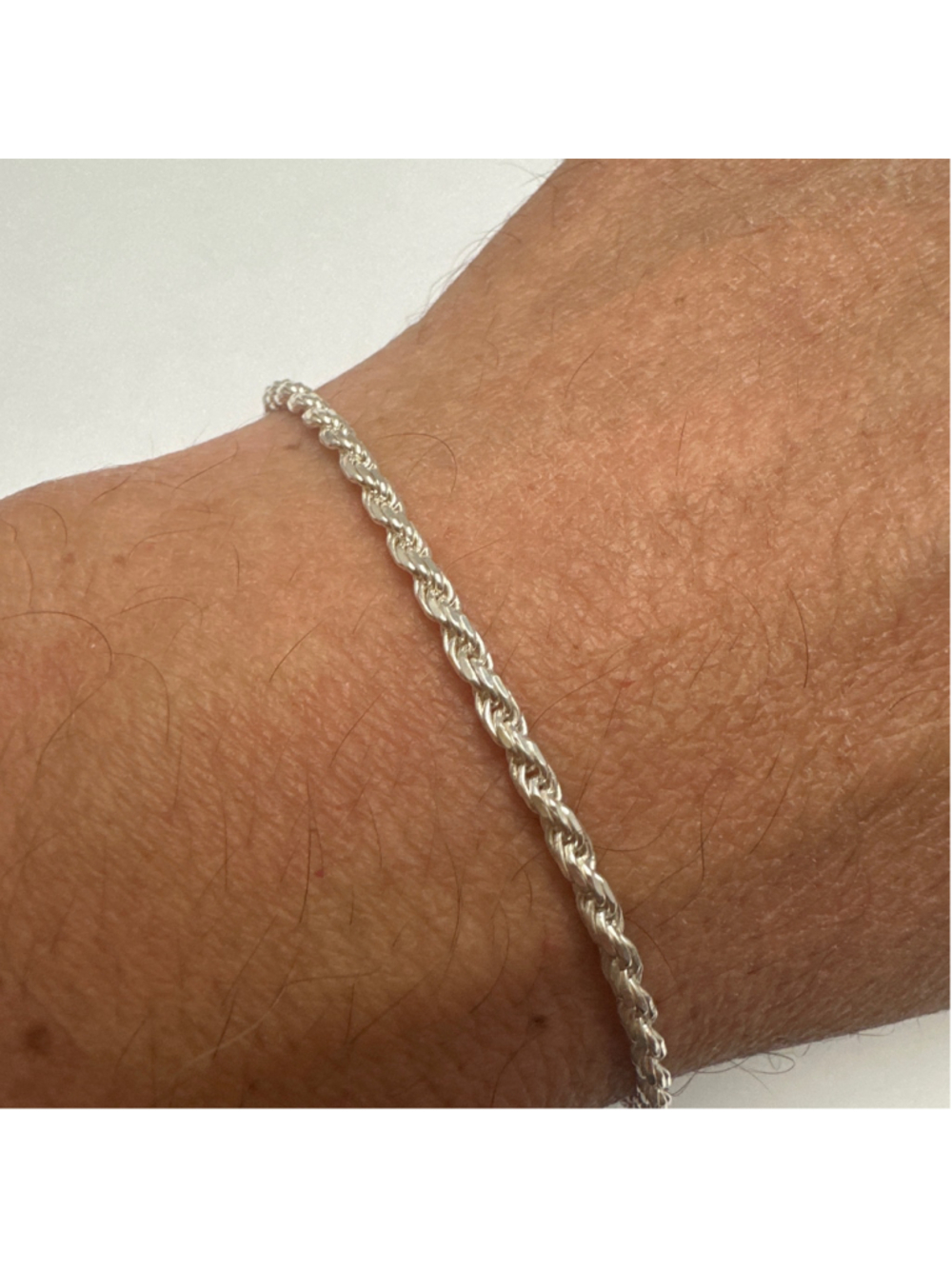 Women's Unbranded Silver Rope Chain Bracelet, One Size